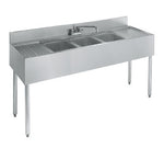 Three Compartment Bar Sink with Drain Board
