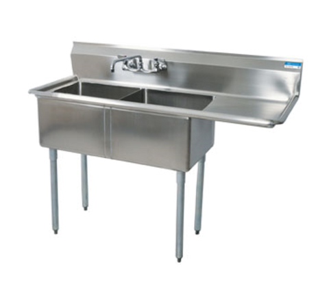 Two Compartment Sink with Drain Board PROMO