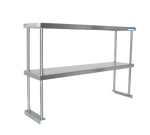 Stainless Steel Double Over Shelf,  12" Deep