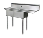 Two Compartment Sink with Drain Board