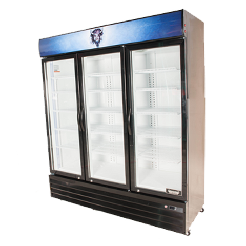 Reach-In Glass Door Refrigerator, Bison