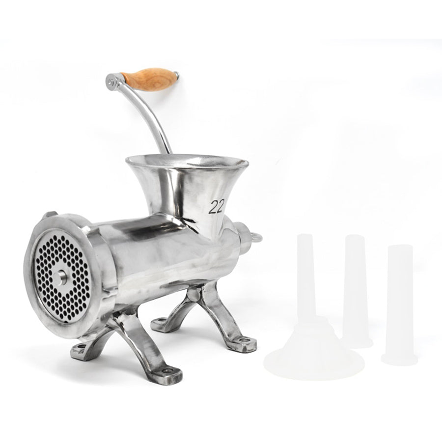 Omcan #22 Stainless Steel Manual Meat Grinder