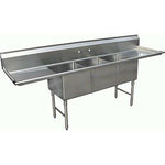 Three Compartment Sink with Drain Boards PROMO