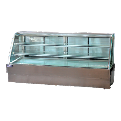 Refrigerated Curve Glass Deli Case, 96" Spartan