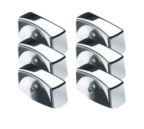 Chrome Plated Oven Knobs 6-pc