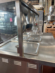 Cafeteria Steam Table With Sneeze Guard, Gas