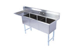 Three Compartment Sink with Drain Board